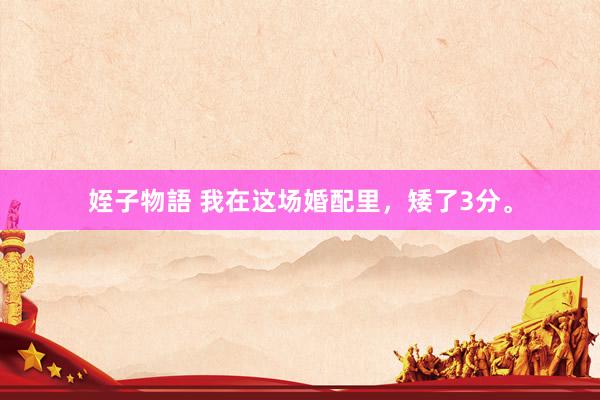 姪子物語 我在这场婚配里，矮了3分。