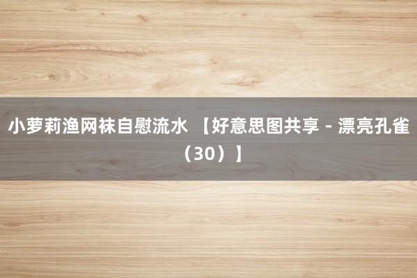 小萝莉渔网袜自慰流水 【好意思图共享 - 漂亮孔雀（30）】