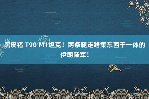 黑皮猪 T90 M1坦克！两条腿走路集东西于一体的伊朗陆军！