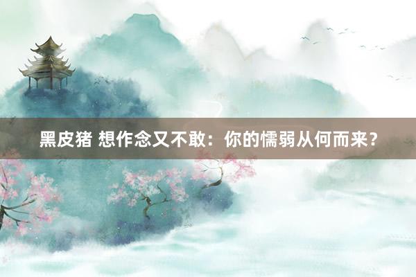 黑皮猪 想作念又不敢：你的懦弱从何而来？